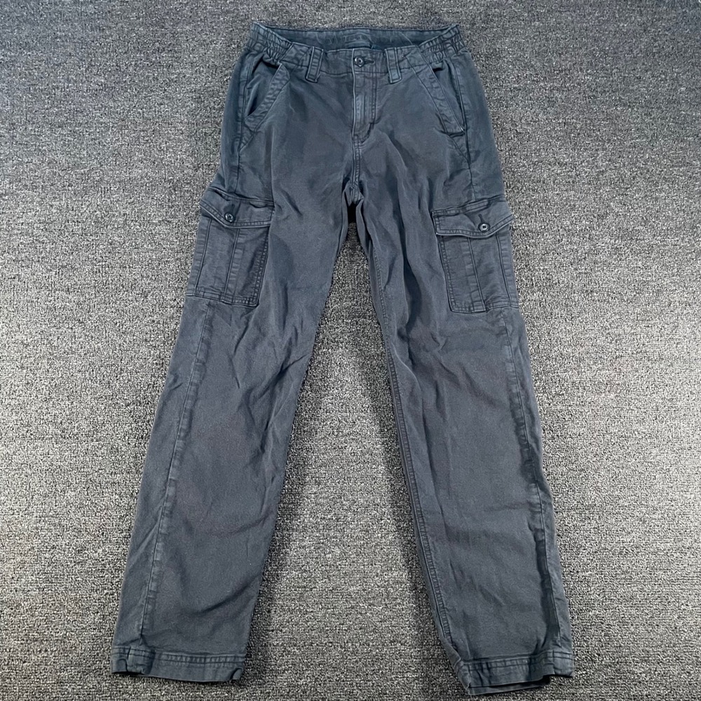 American Eagle Cargo Pants Womens 4 Black Good Stretch Utility Straight Leg